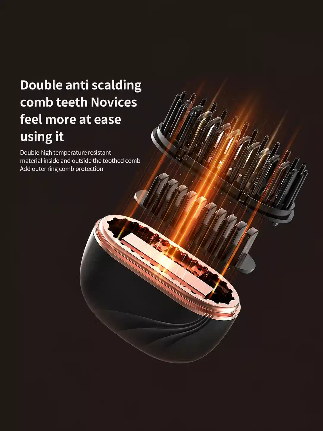 Wireless Portable Hair Straightener Comb | Rechargeable Mini Straightening Brush with 3 Heat Levels